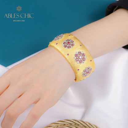 Fabric Pattern Floral Bracelet 5650