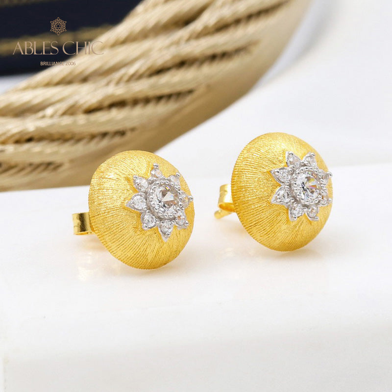 Dome Star Floral Earrings 5091