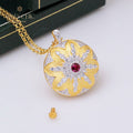 Ruby CZ Locket Pendant 5210