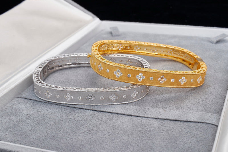 Fabric Clover Starry Zircon Bracelet 5776