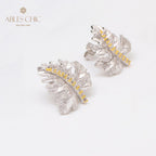 Maple Leaf Brushed Earrings 5141