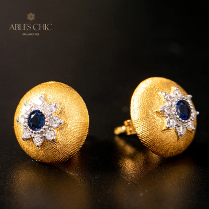 Dome Star Floral Earrings 5091