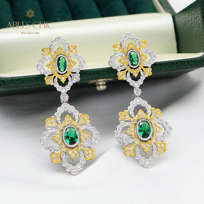 Refined Fretwork Clover Chandelier Earrings 5664