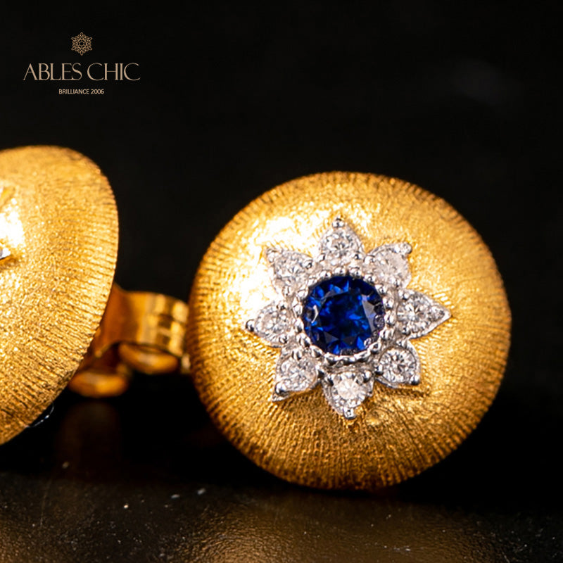 Dome Star Floral Earrings 5091