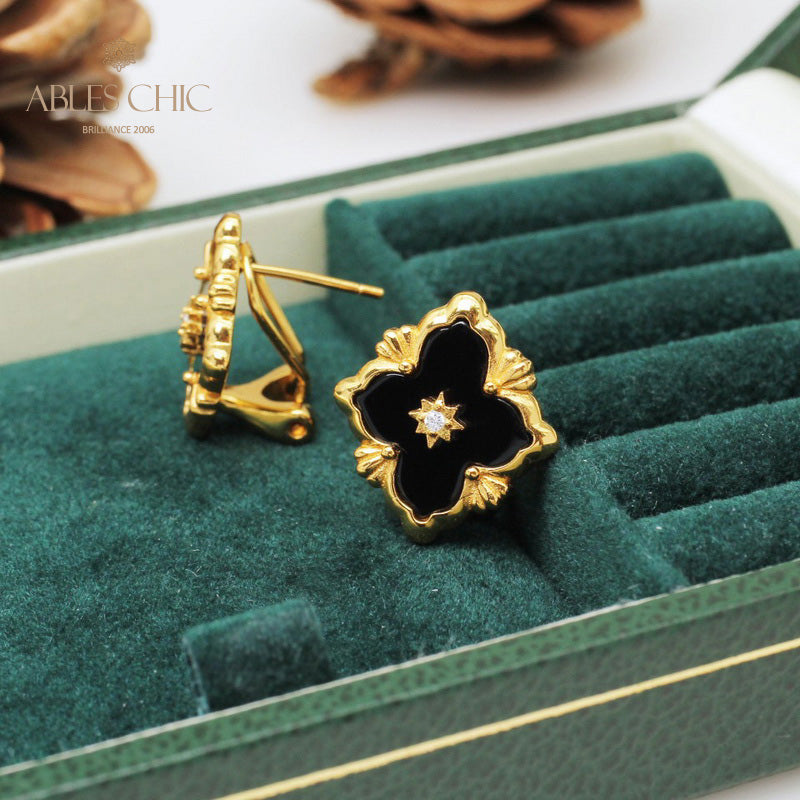 Clover Star Floral Earrings 5035