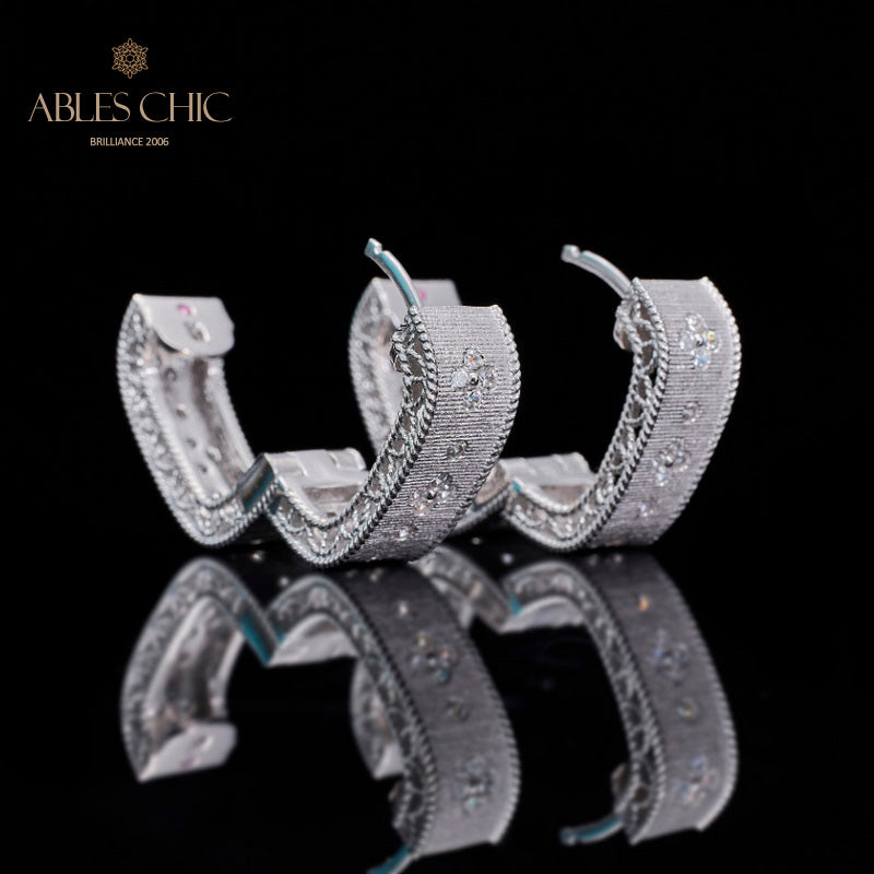 Zircon Clover Earrings 5773