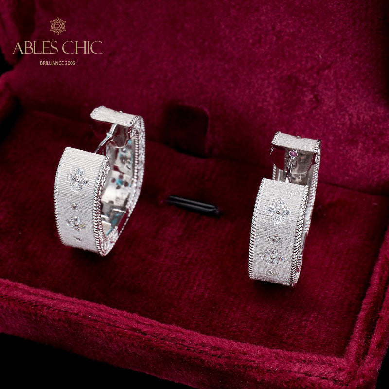 Zircon Clover Earrings 5773