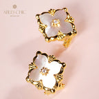 Clover Star Floral Earrings 5035