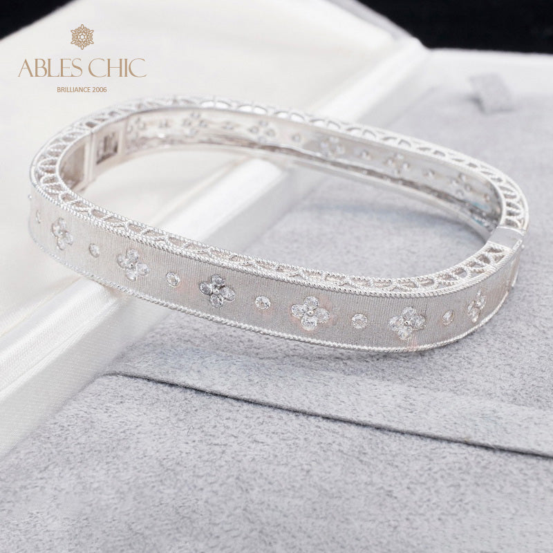 Fabric Clover Starry Zircon Bracelet 5776