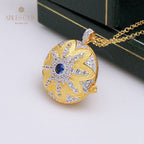 Ruby CZ Locket Pendant 5210
