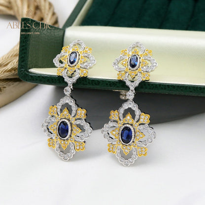 Refined Fretwork Clover Chandelier Earrings 5664