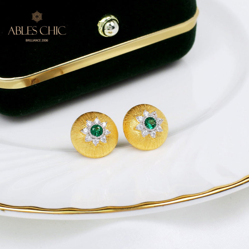 Dome Star Floral Earrings 5091