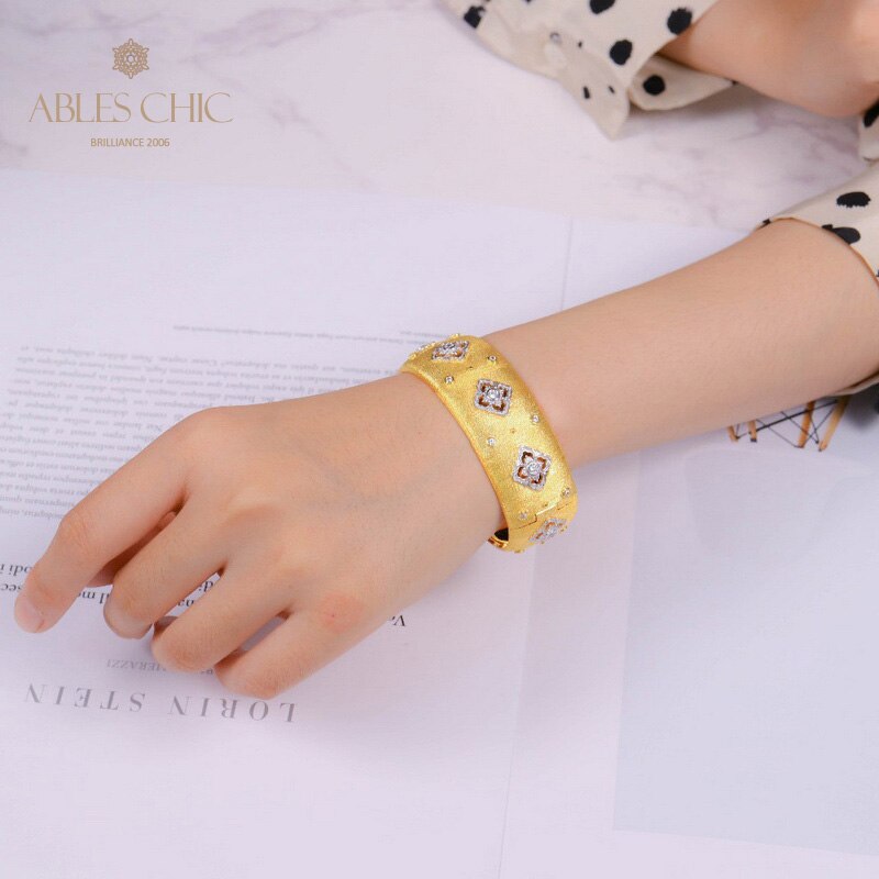 CZ Clovers Floral Bracelet 5463