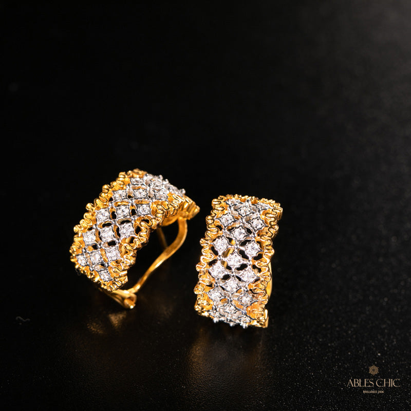 Airy Lace Honeycomb Earrings 5011