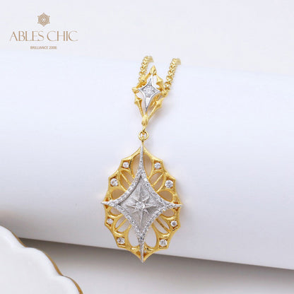 Filigree Star Clover Necklace 5108