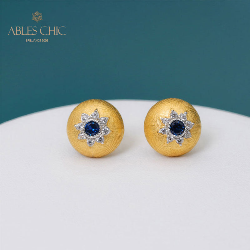 Dome Star Floral Earrings 5091