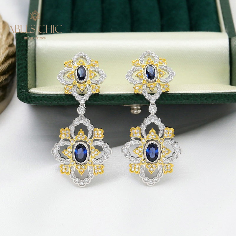 Refined Fretwork Clover Chandelier Earrings 5664