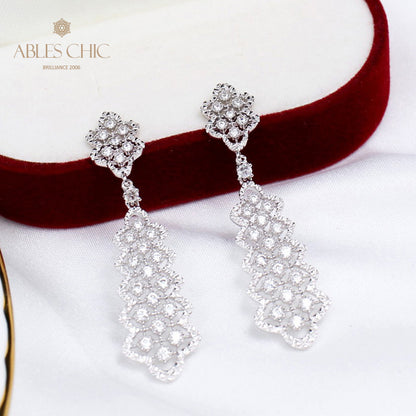 Lace Fretwork Chandelier Earrings 5010