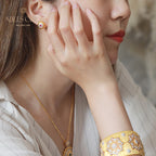 Dome Star Floral Earrings 5091