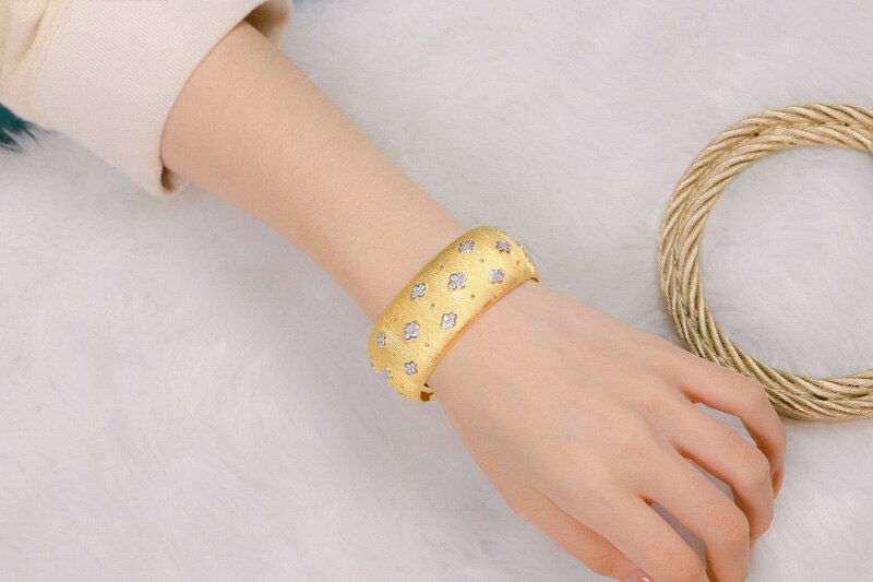 Plum Blossoms  Fabric Texture Bracelet 5651