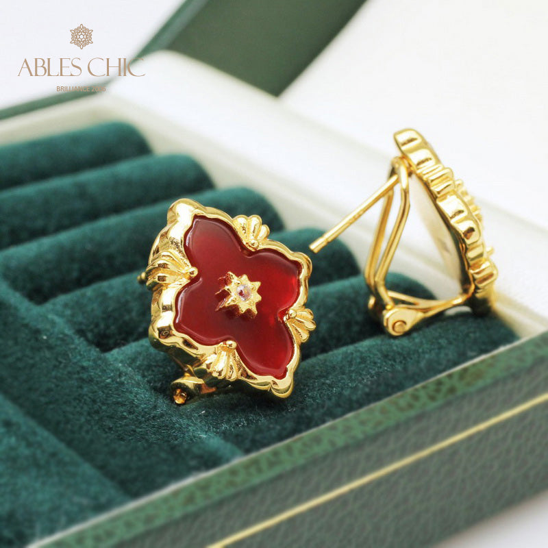 Clover Star Floral Earrings 5035