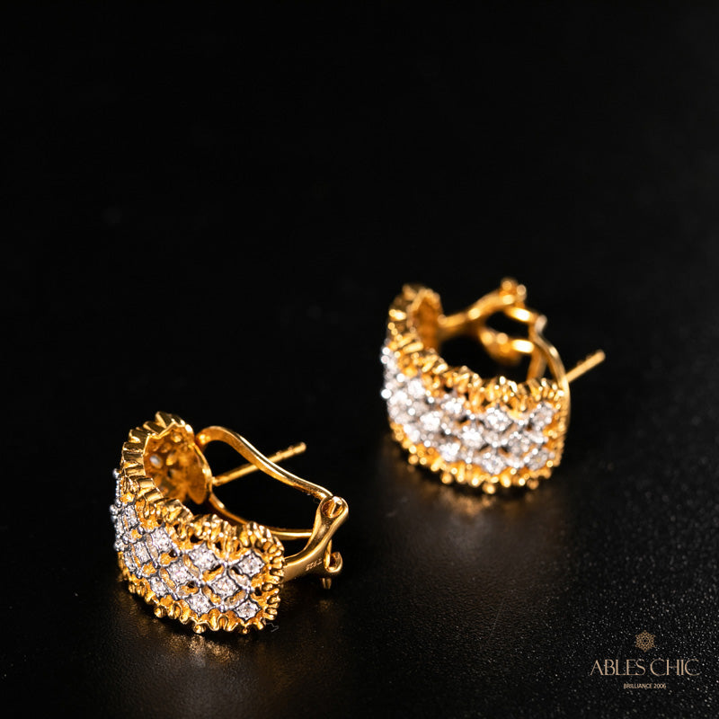 Airy Lace Honeycomb Earrings 5011