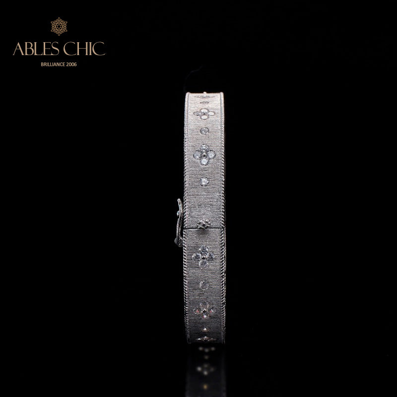 Fabric Clover Starry Zircon Bracelet 5776