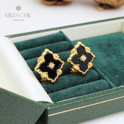 Clover Star Floral Earrings 5035