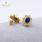 Solatiare Sapphire Star Earrings 5471