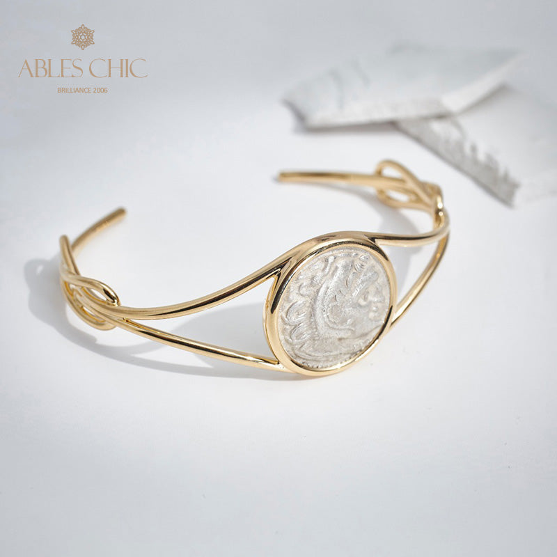 Greek Heracles Lira Coins Bangle