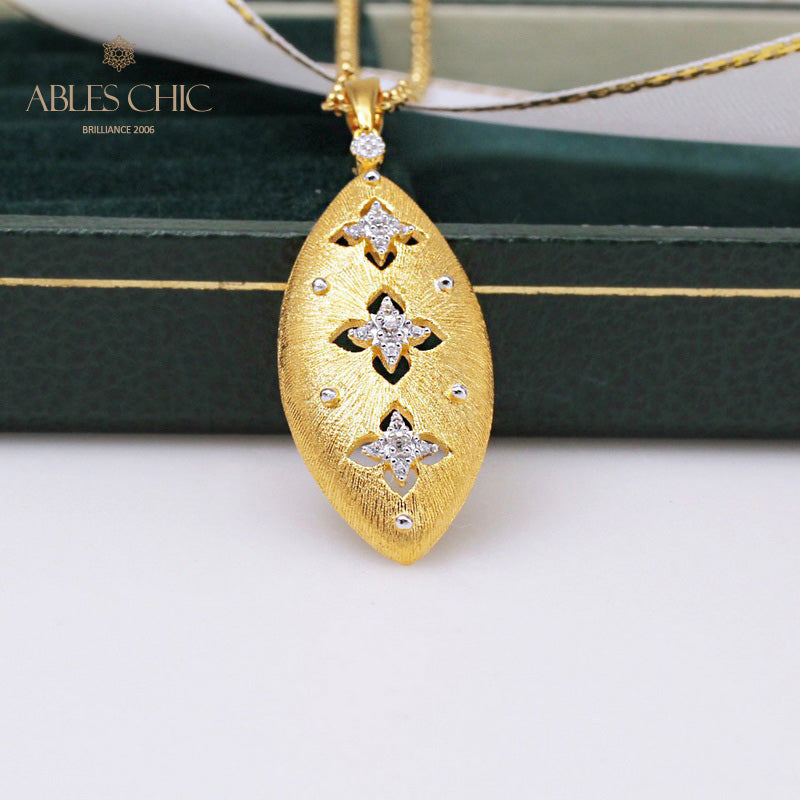 Fabric Clover Flower Pendant 5281