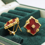 Clover Star Floral Earrings 5035