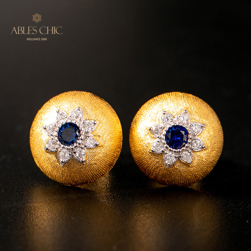 Dome Star Floral Earrings 5091