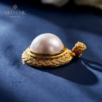 Solitaire Mabe Pearl Braided Pendant 5939