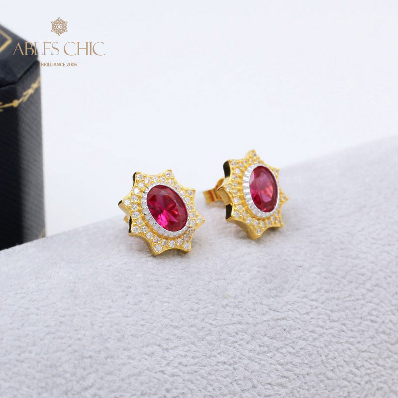 Solatiare Sapphire Star Earrings 5471