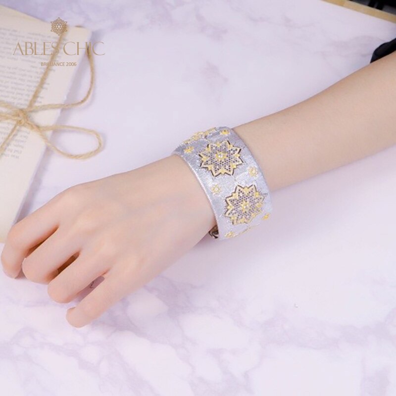 Bracelet Soyeux Fleurs Nid d'Abeille 5245