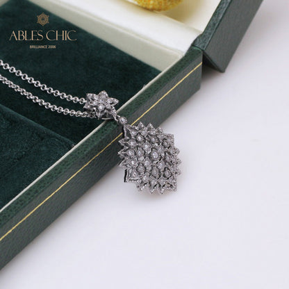 Honeycomb Filigree Starry Necklace 5007