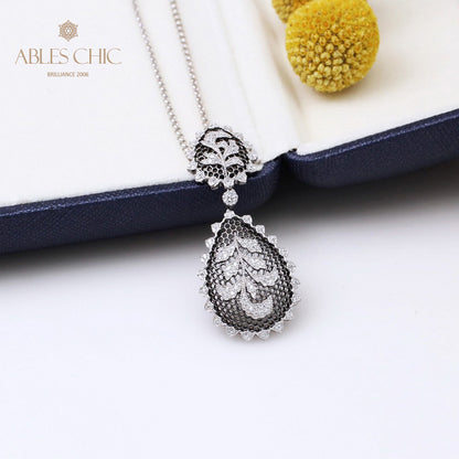 Lacy Filigree Floral Necklace 5340