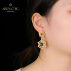 Floral Snowflake Chandelier Earrings 5654
