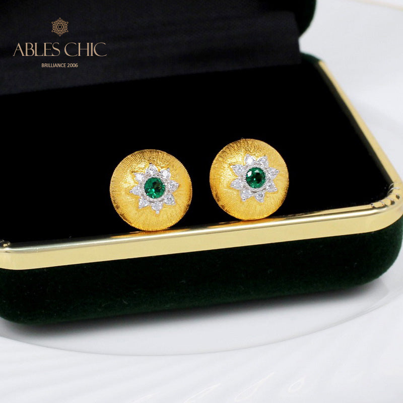 Dome Star Floral Earrings 5091