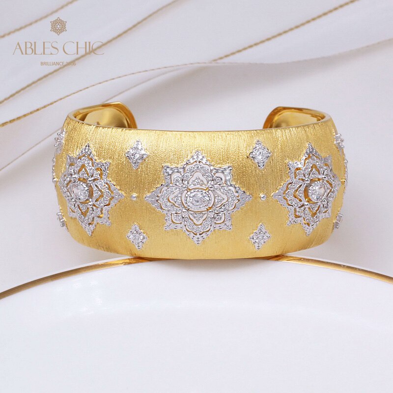 Bracelet Floral Émeraude Fretwork Dense 5230