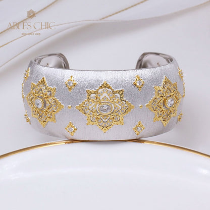 Bracelet Floral Émeraude Fretwork Dense 5230