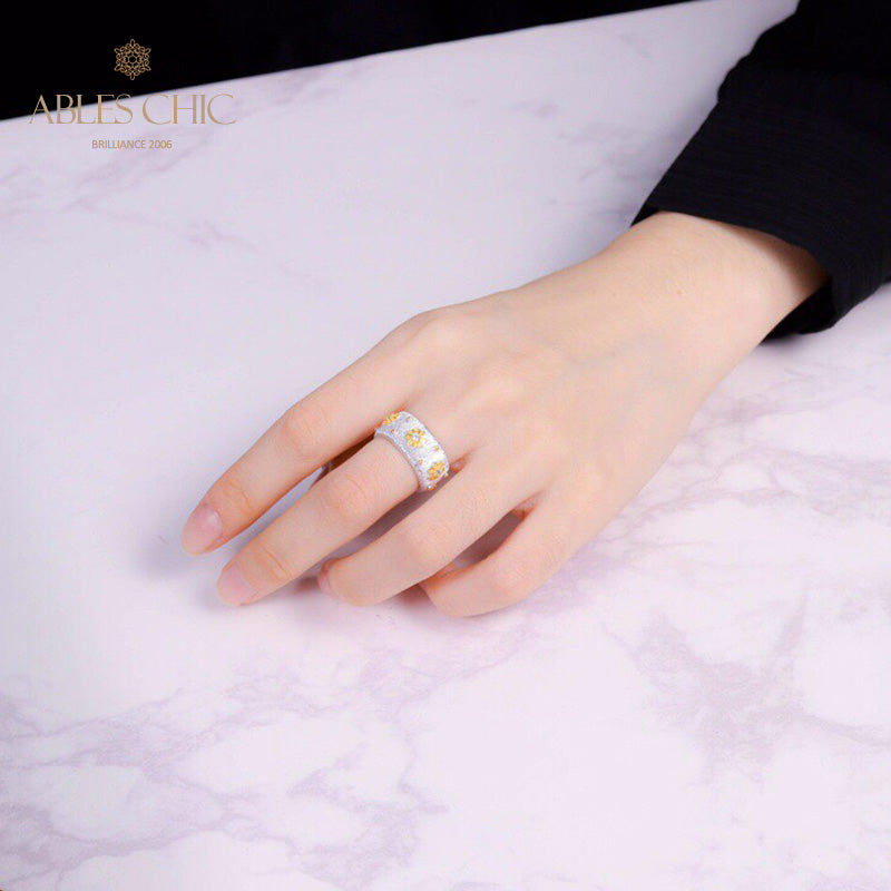 Starry Flowers Silky Open Ring 6374