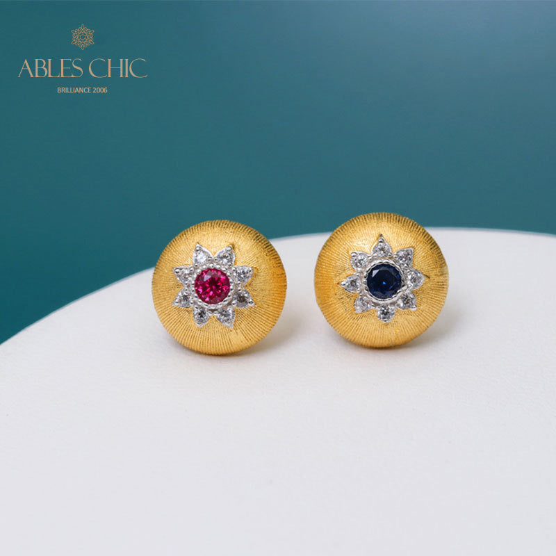 Dome Star Floral Earrings 5091