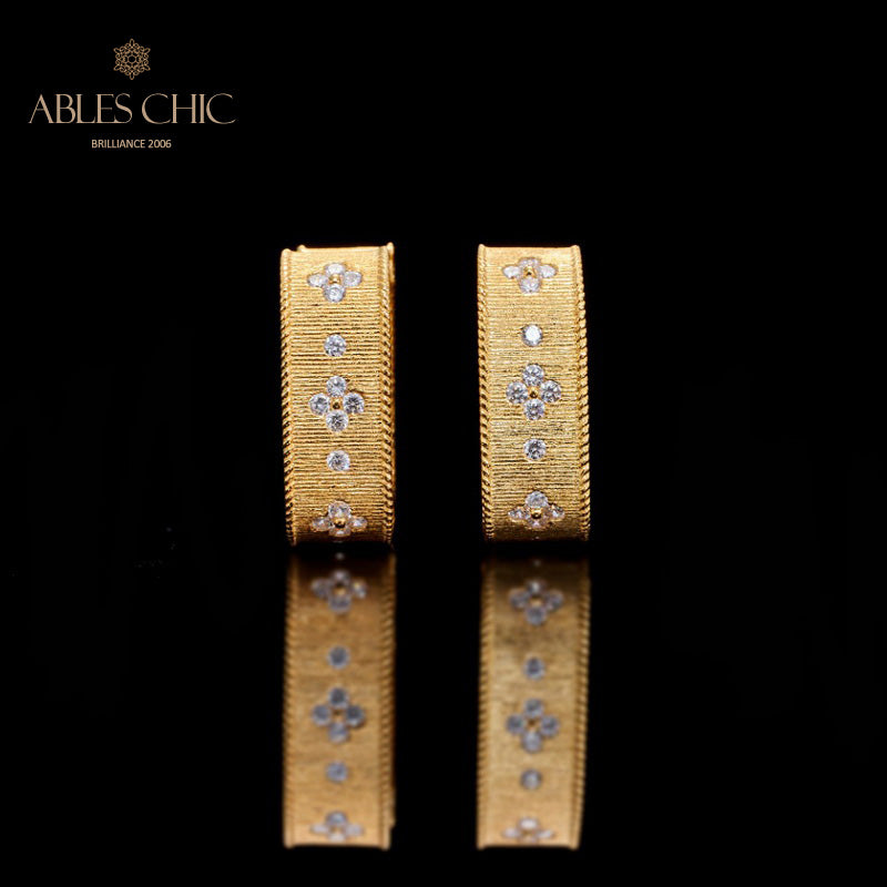 Zircon Clover Earrings 5773