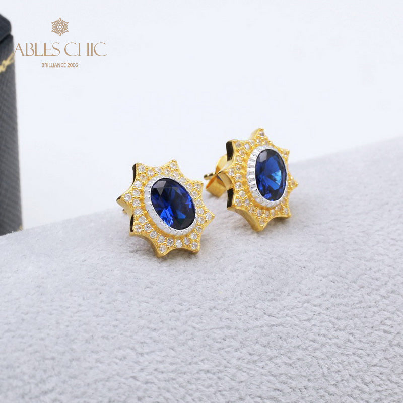 Solatiare Sapphire Star Earrings 5471