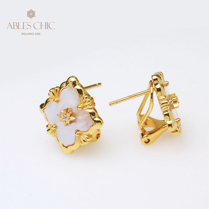 Clover Star Floral Earrings 5035