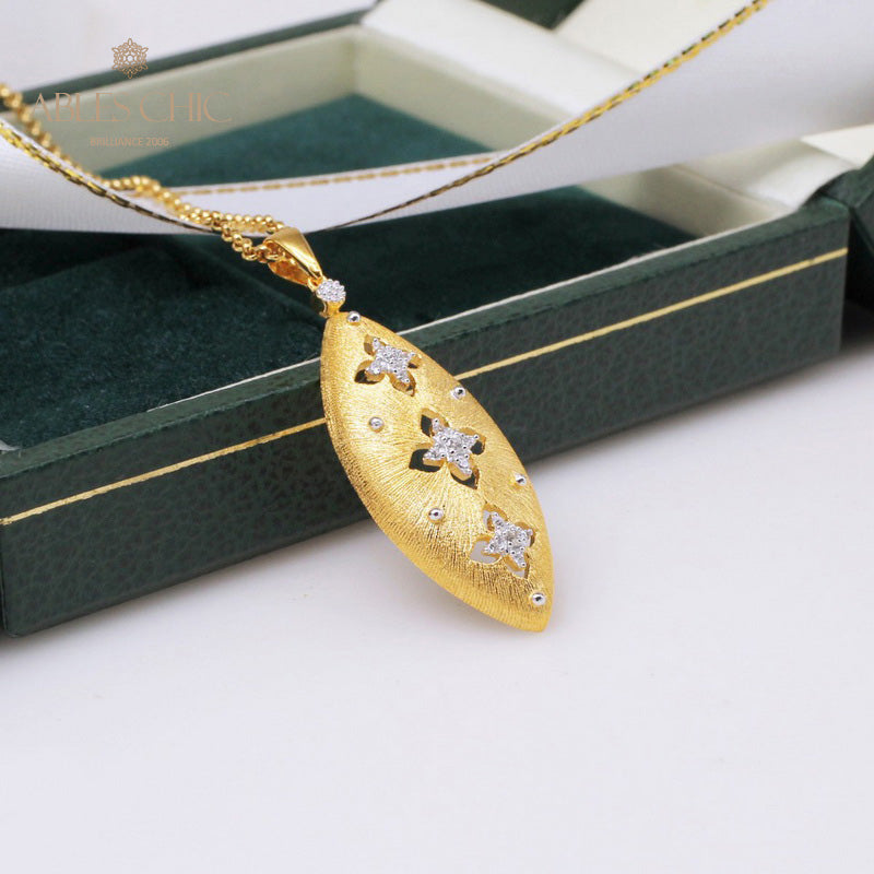 Fabric Clover Flower Pendant 5281