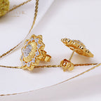 Fretwork Blossoms Flower Earrings 5262