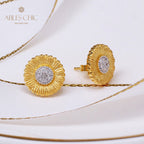Floral Daisy Stud Earrings 5260